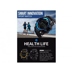 Smart Watch SKMEI 1227 BLACK ρολόι με Βηματομετρητή και Bluetooth χειρός ανδρικό  Ανδρας